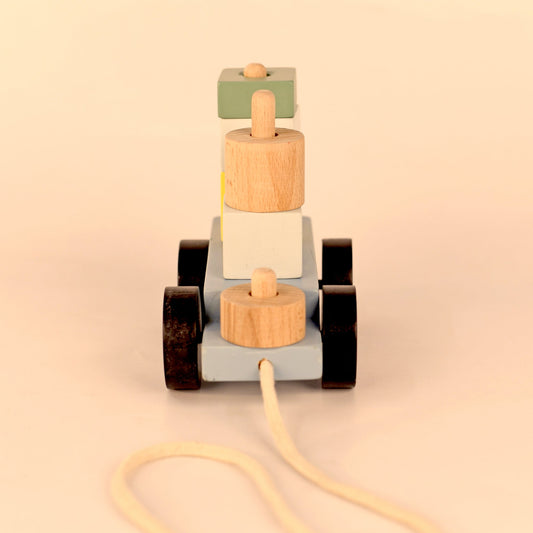 Pull Along Ship Toy Set Non-Toxic Push Pull String Toys