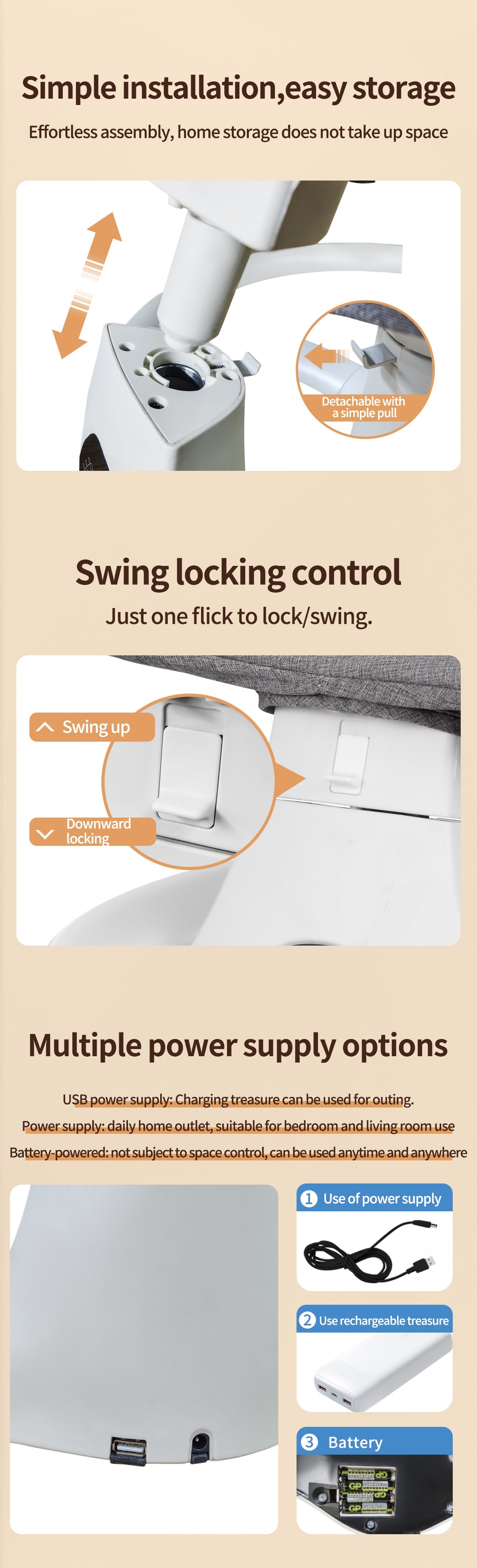 Baby Swing for Infants, Bluetooth Infant Swing with Music Speaker, Bluetooth Touch Screen/Remote Control Timing Function with 5 Speeds, 3 Seat Positions,10 Music, 5 Point Harness Belt