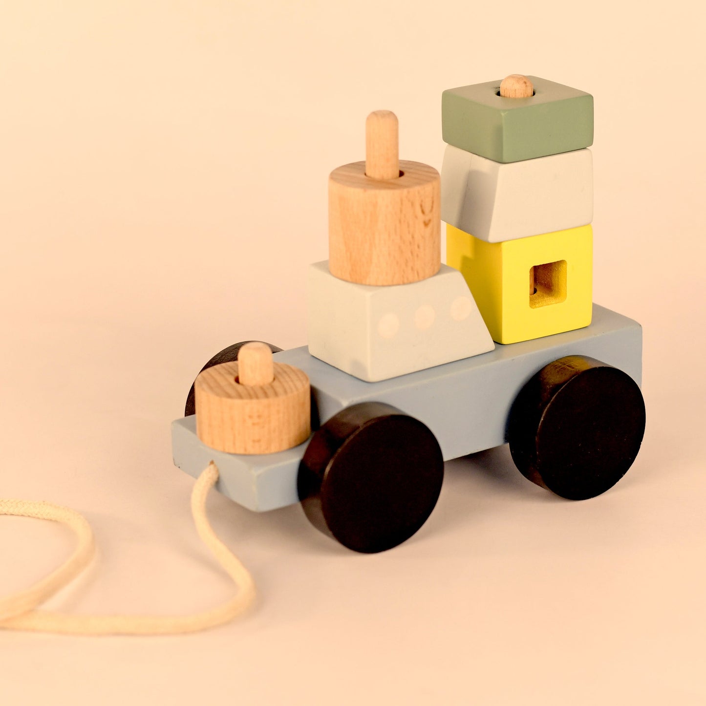 Pull Along Ship Toy Set Non-Toxic Push Pull String Toys