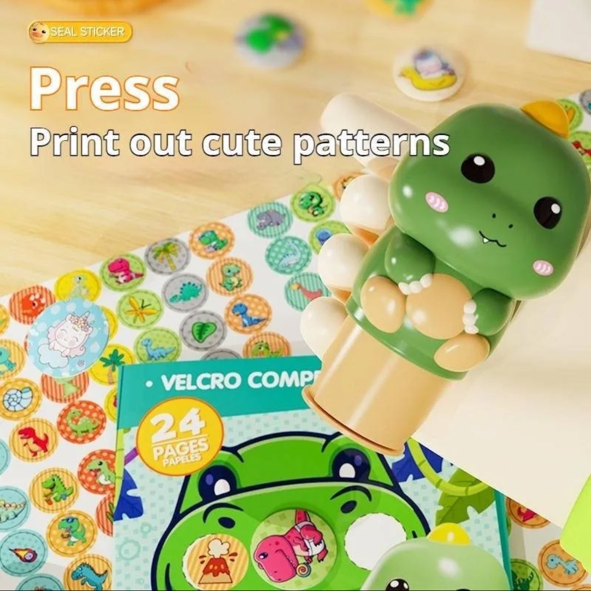 Magic Stamper Stickers - 200 Reusable Stickers | 24 Page Book