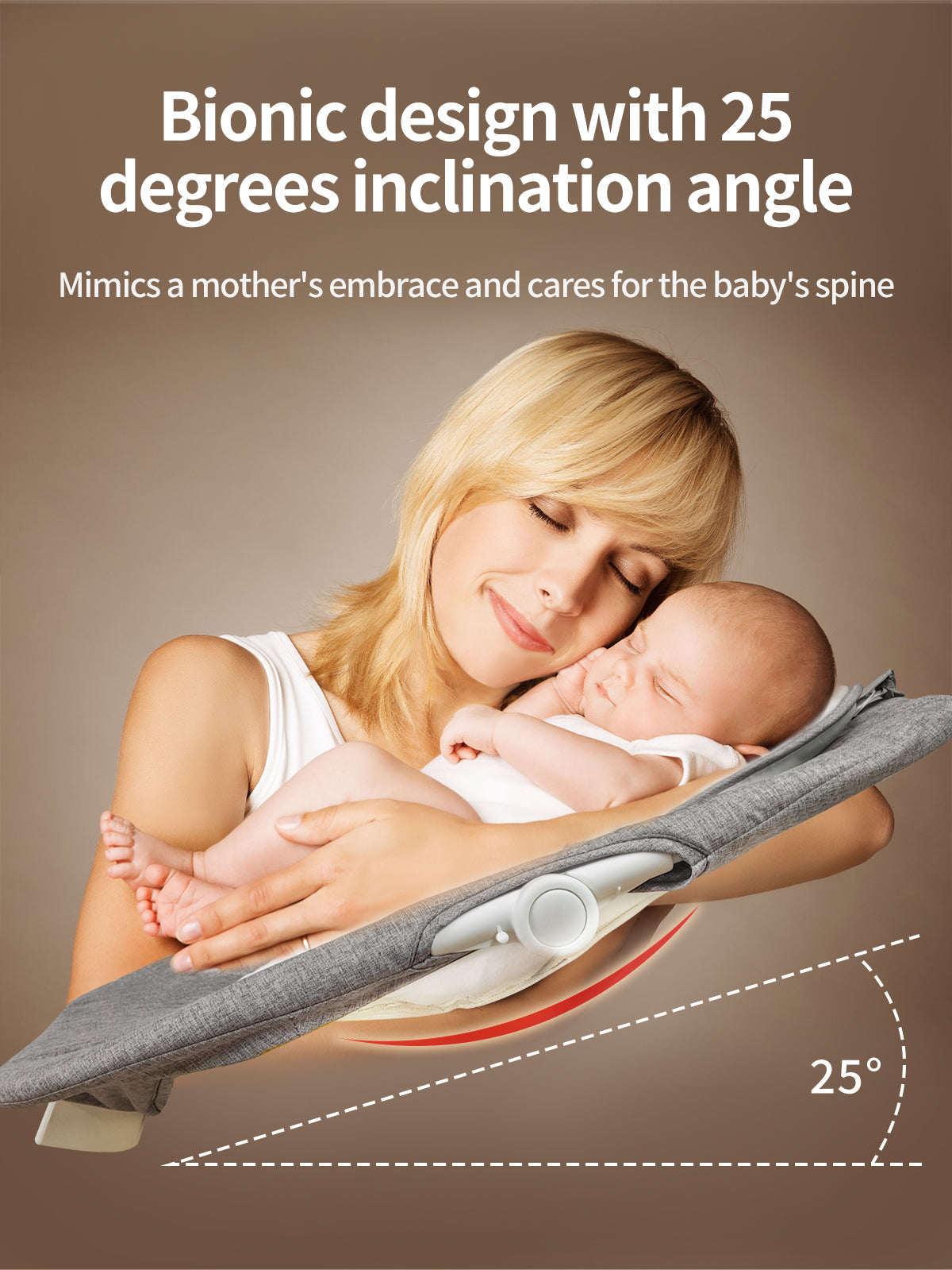 Baby Swing for Infants, Bluetooth Infant Swing with Music Speaker, Bluetooth Touch Screen/Remote Control Timing Function with 5 Speeds, 3 Seat Positions,10 Music, 5 Point Harness Belt