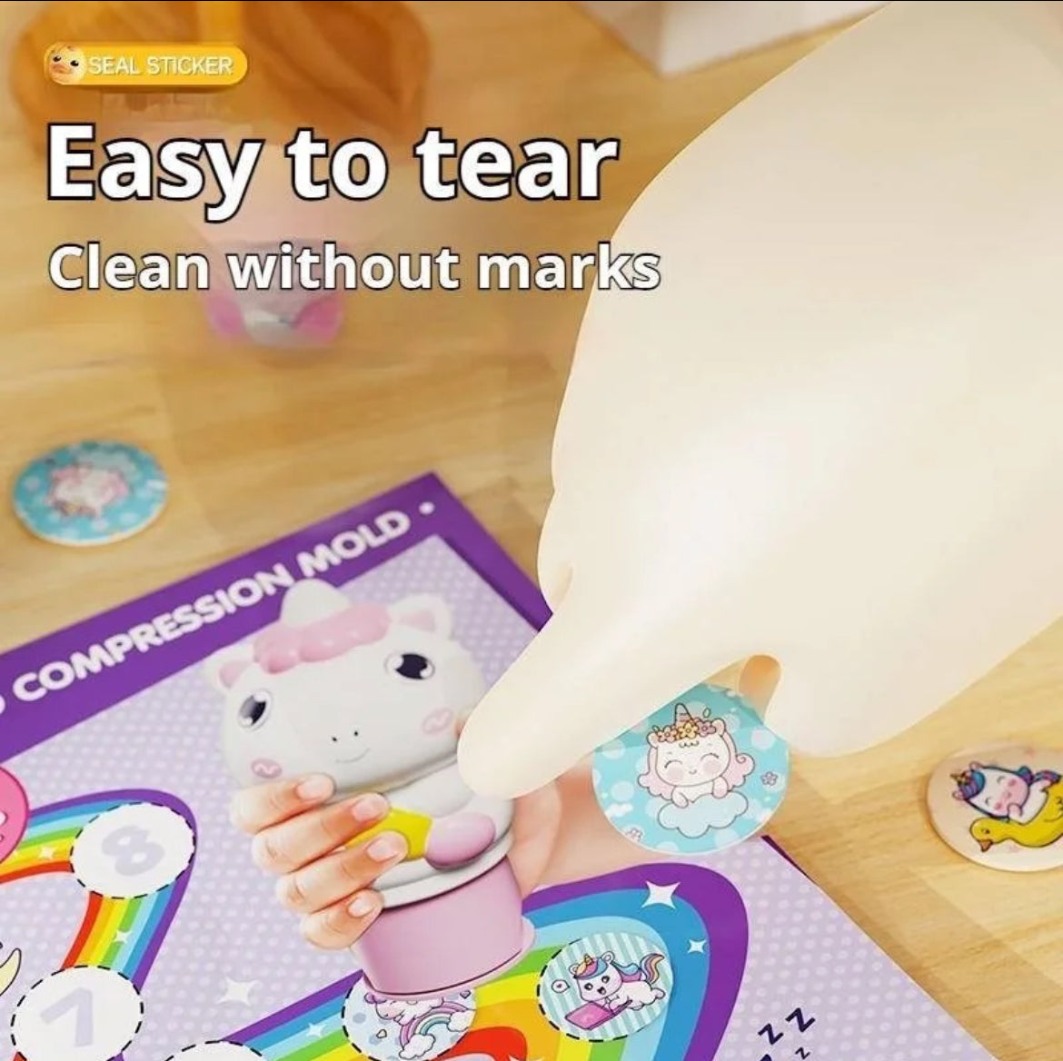 Magic Stamper Stickers - 200 Reusable Stickers | 24 Page Book