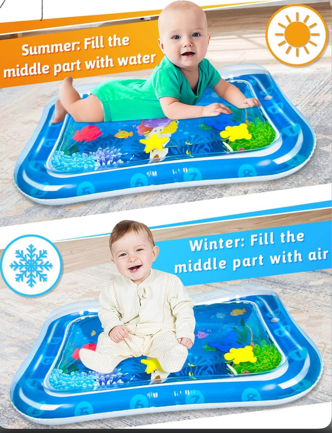 Interactive Water Play for Sensory Stimulation and Fun Tummy Time