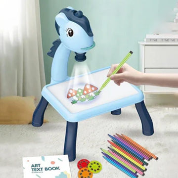 Drawing Projector Table, Plastic Creativity Manual Ability 24 Patterns Projector Painting Board for Early Learning Art