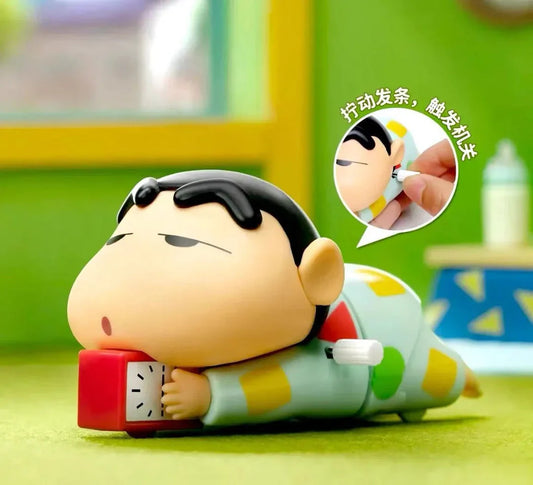 shinchan Movable Action Figure- PVC Wind-Up Moving Toy 12 cm-Random color  Funny Poseable Collectible Figure for Kids & Fans